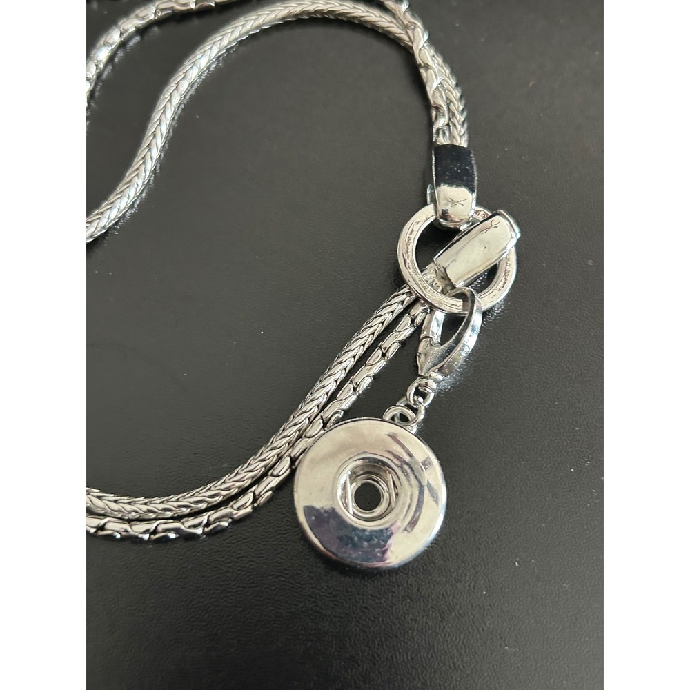Necklace Silver New Snap Interchangeable Pendant Magnolia and Vine Standard Snap